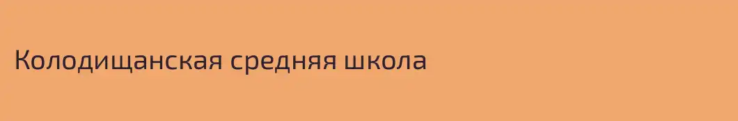 Колодищанская средняя школа